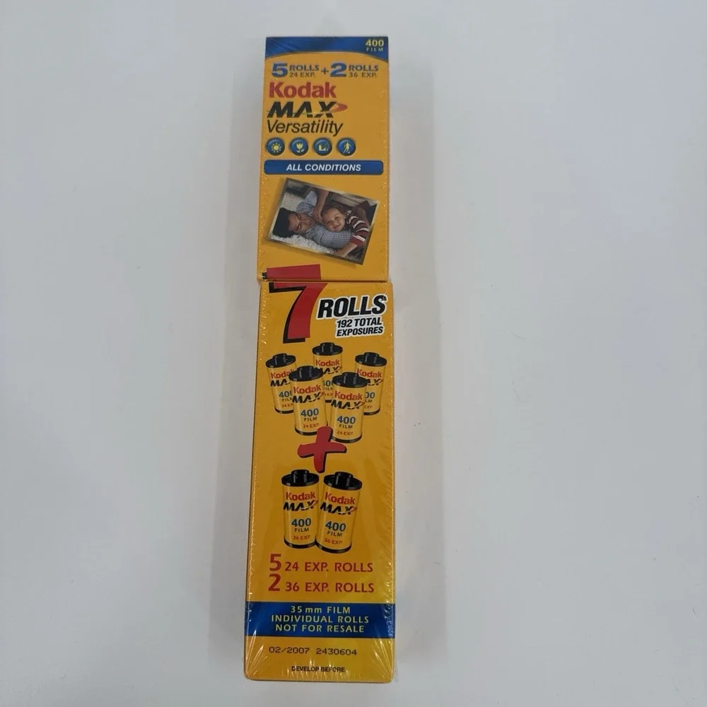 Kodak‎ Max Versatility 400 35mm Color Film 7 Rolls, Expired 2/2007